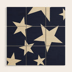 The Hamptons Big Ol' Stars Wood Wall Art Gallery Image 1