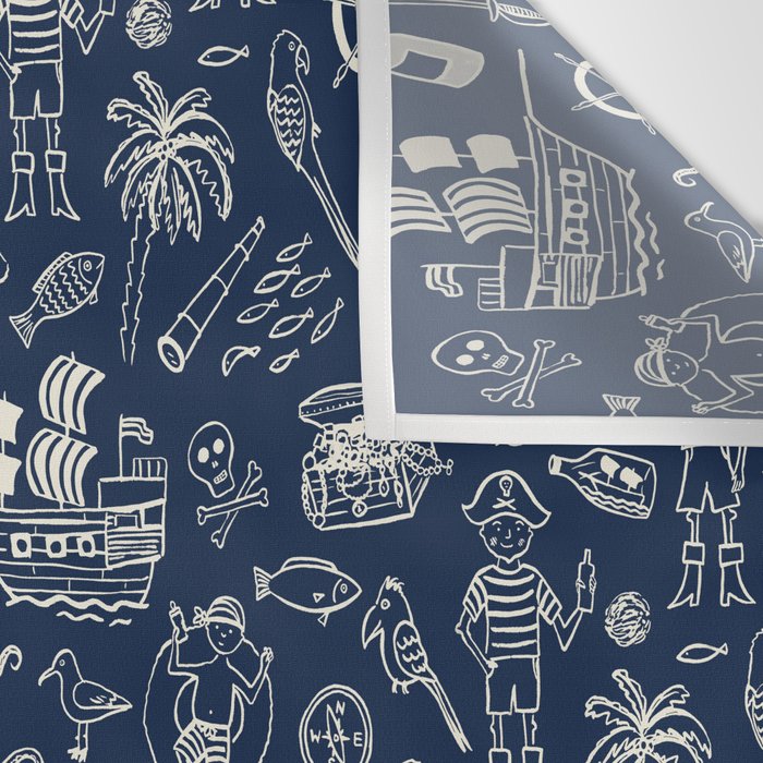 Pirate Play - Blue Wall Tapestry Gallery Image 3