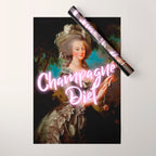 'Champagne Diet' Marie Antoinette  Wrapping Paper Gallery Image 1