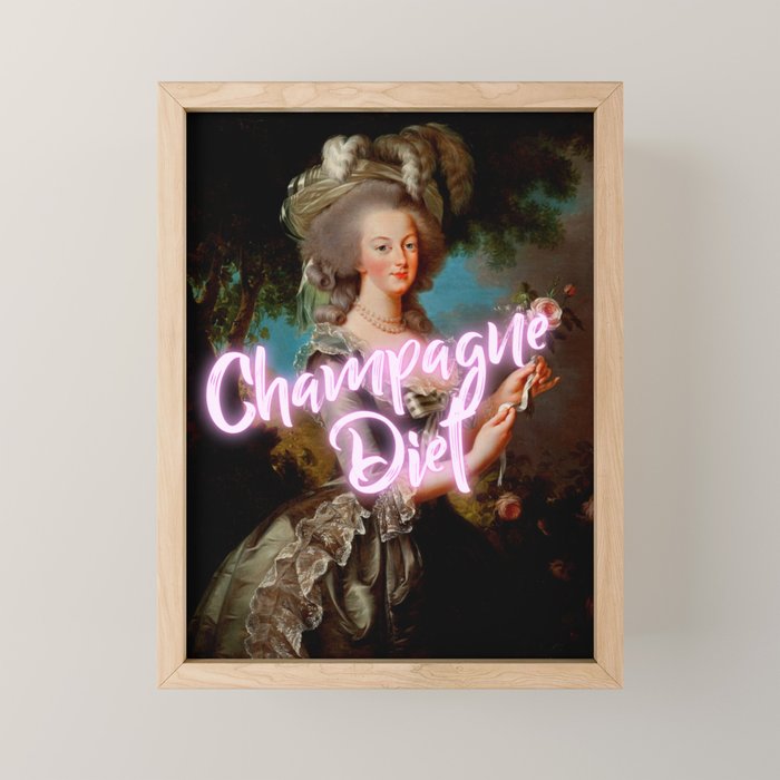 'Champagne Diet' Marie Antoinette  Mini Art Print Gallery Image 1