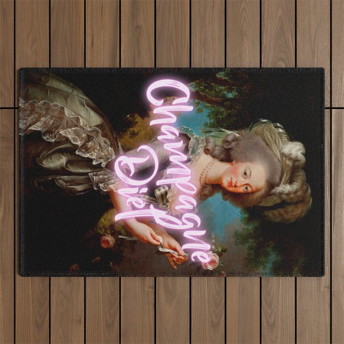 'Champagne Diet' Marie Antoinette  Outdoor Rug Gallery Image 1