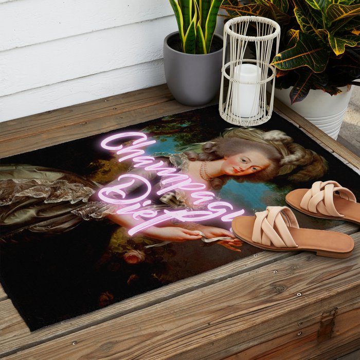 'Champagne Diet' Marie Antoinette  Outdoor Rug Gallery Image 2