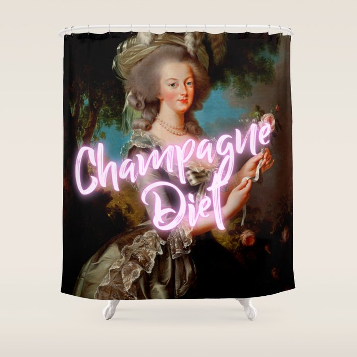 'Champagne Diet' Marie Antoinette  Shower Curtain Gallery Image 1