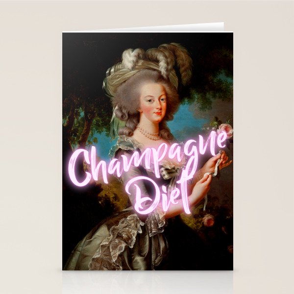 'Champagne Diet' Marie Antoinette  Stationery Card Gallery Image 2