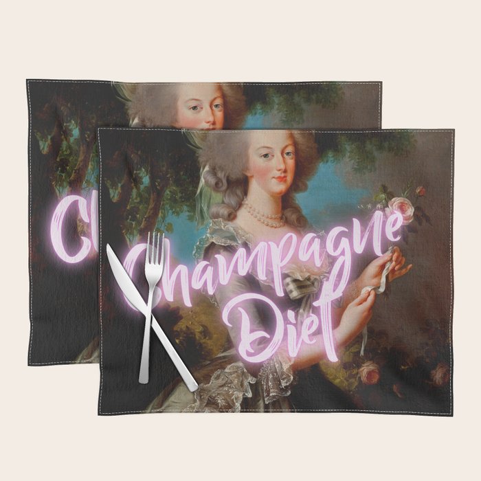 'Champagne Diet' Marie Antoinette  Placemat Gallery Image 1