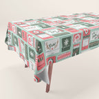 Vintage Christmas Holiday Matchbooks Tablecloth Gallery Image 1