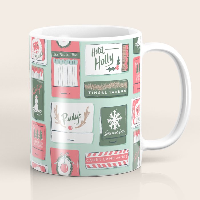 Vintage Christmas Holiday Matchbooks Coffee Mug Gallery Image 1