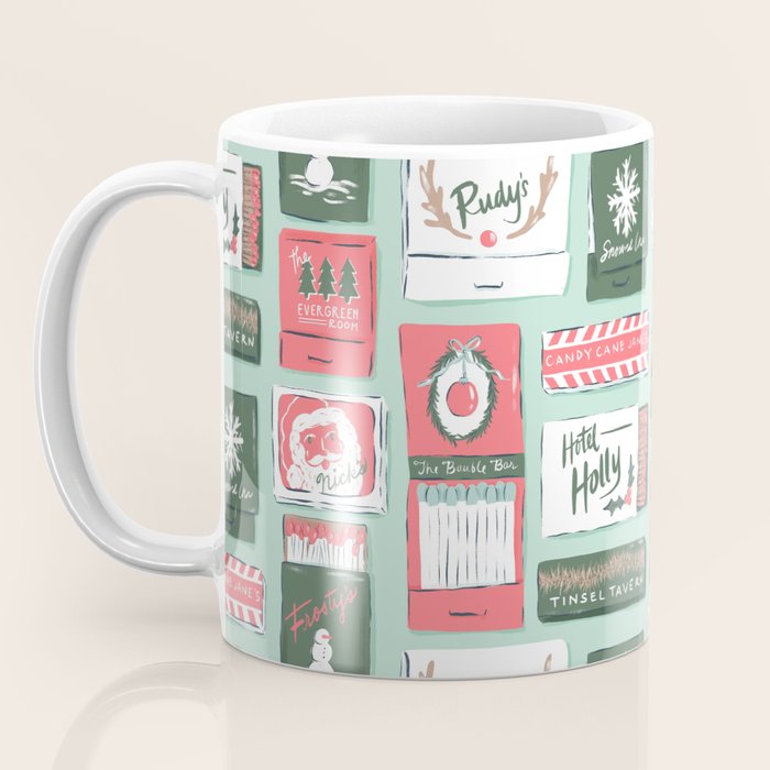 Vintage Christmas Holiday Matchbooks Coffee Mug Gallery Image 3