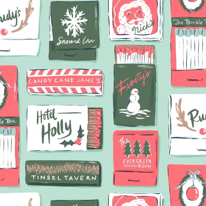 Vintage Christmas Holiday Matchbooks Coffee Mug Gallery Image 2