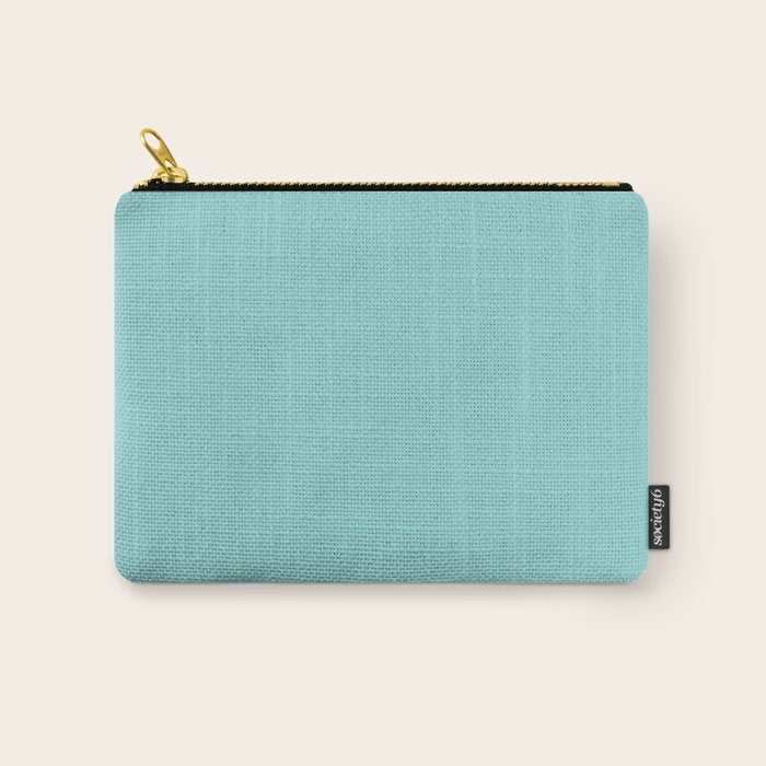 Serene Aqua Blue Solid Color Carry All Pouch Gallery Image 1