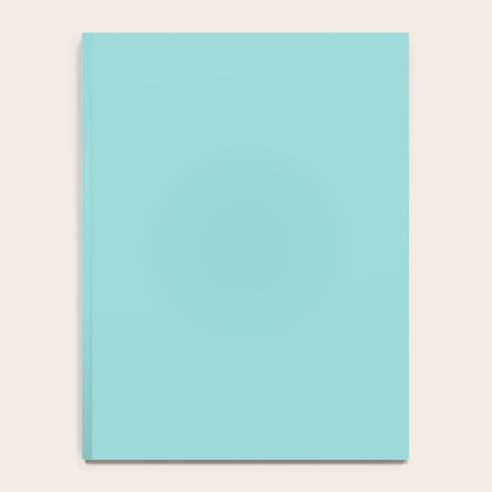Serene Aqua Blue Solid Color Notebook Gallery Image 4