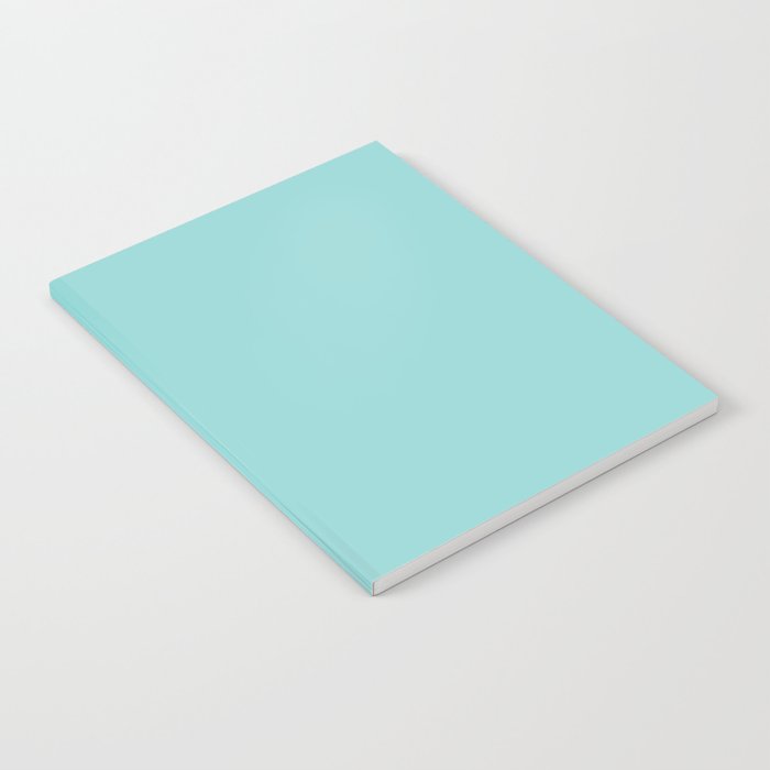 Serene Aqua Blue Solid Color Notebook Gallery Image 2