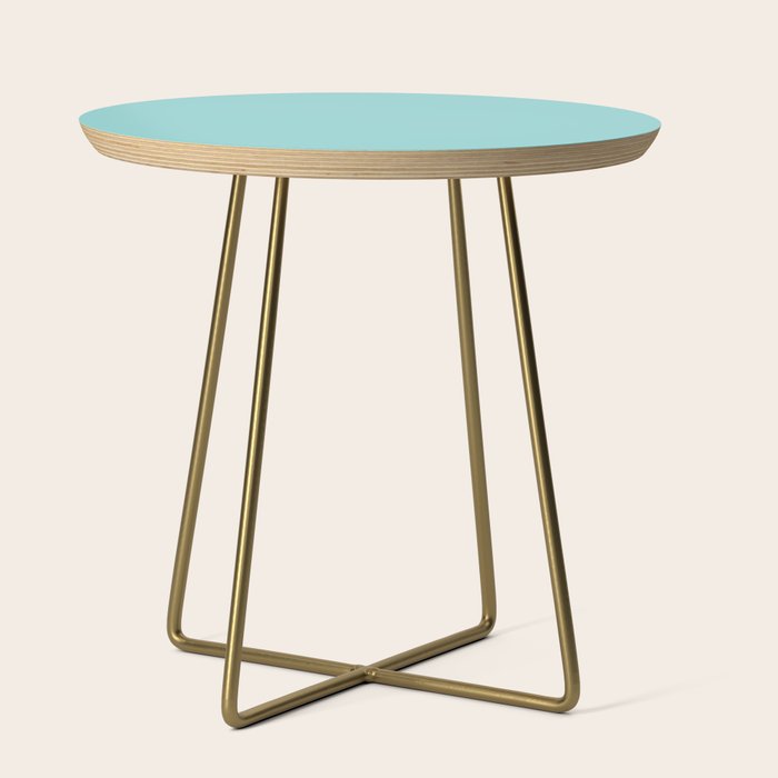 Serene Aqua Blue Solid Color Side Table Gallery Image 1