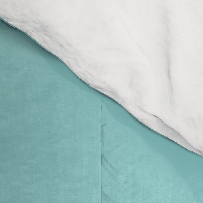 Serene Aqua Blue Solid Color Comforter Gallery Image 4