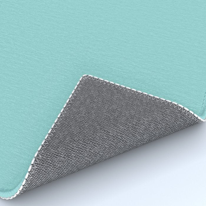 Serene Aqua Blue Solid Color Rug Gallery Image 4