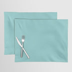 Serene Aqua Blue Solid Color Placemat Gallery Image 1