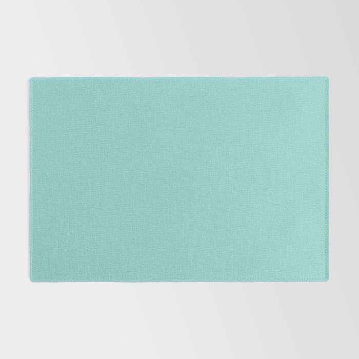 Serene Aqua Blue Solid Color Rug Gallery Image 2
