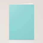 Serene Aqua Blue Solid Color Stationery Card Gallery Image 2