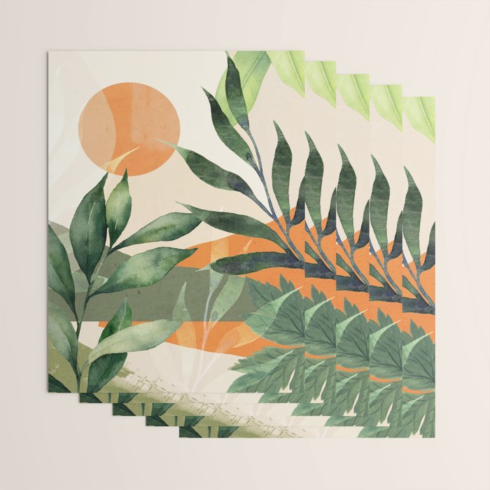 Abstract Art Tropical Leaves 123 Wrapping Paper Gallery Image 3