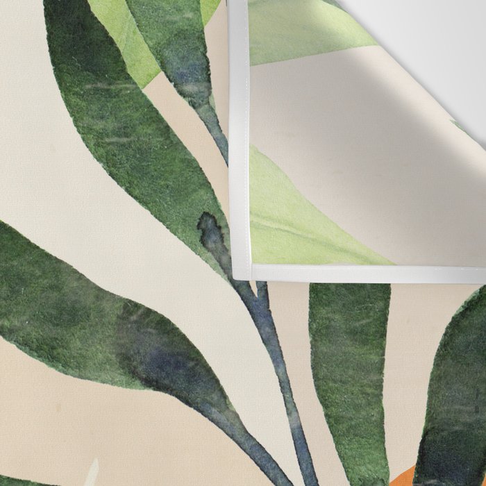 Abstract Art Tropical Leaves 123 Wall Tapestry Gallery Image 3