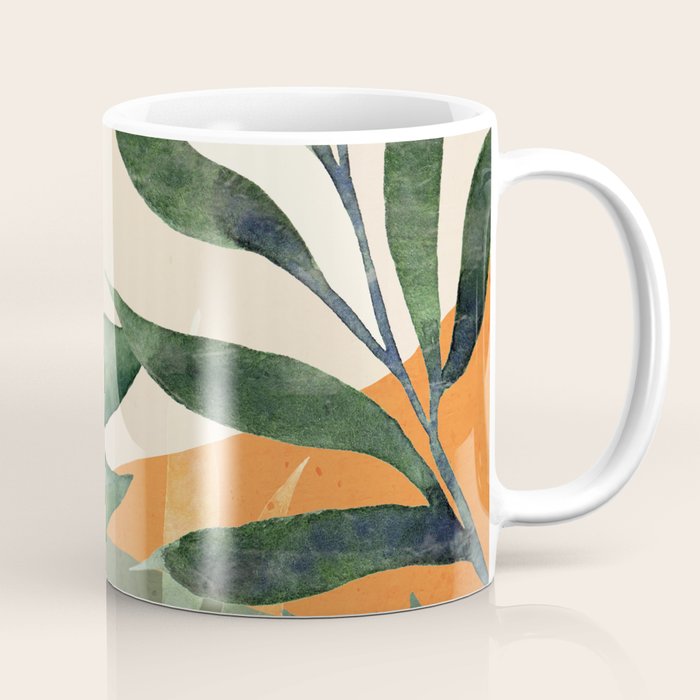 Abstract Art Tropical Leaves 123 Coffee Mug Gallery Image 1