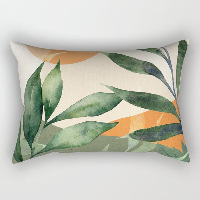 Abstract Art Tropical Leaves 123 Rectangular Pillow Gallery Image 2