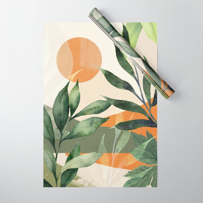 Abstract Art Tropical Leaves 123 Wrapping Paper Gallery Image 1