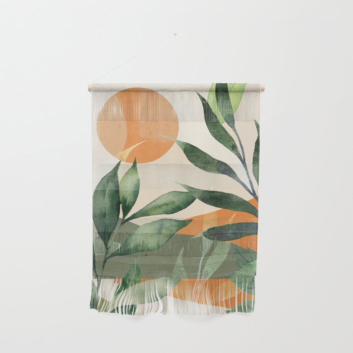 Abstract Art Tropical Leaves 123 Wall Hanging Gallery Image 1