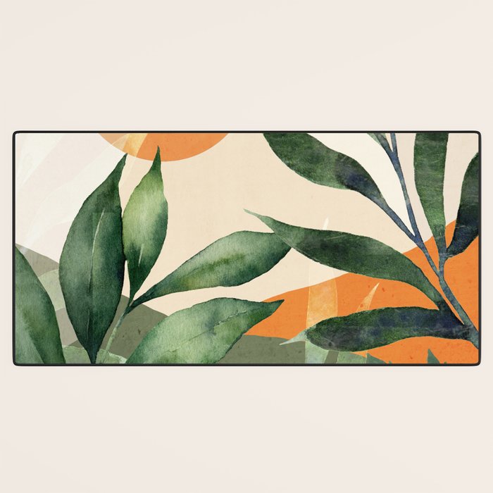 Abstract Art Tropical Leaves 123 Desk Mat Gallery Image 3