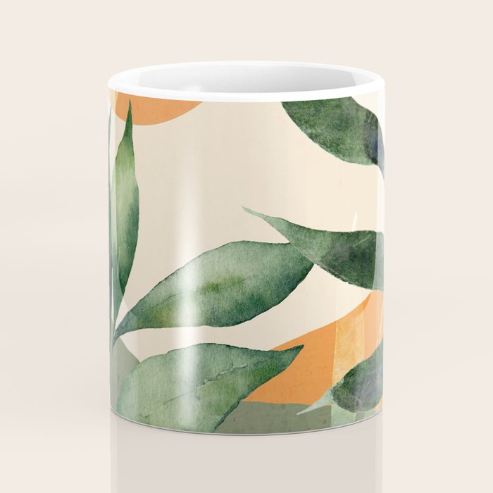 Abstract Art Tropical Leaves 123 Coffee Mug Gallery Image 4