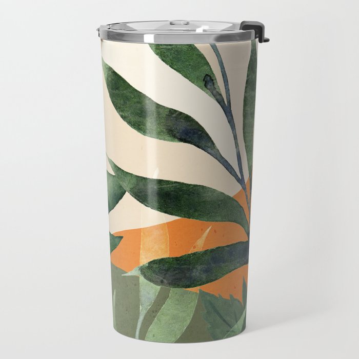 Abstract Art Tropical Leaves 123 Travel Mug Gallery Image 2
