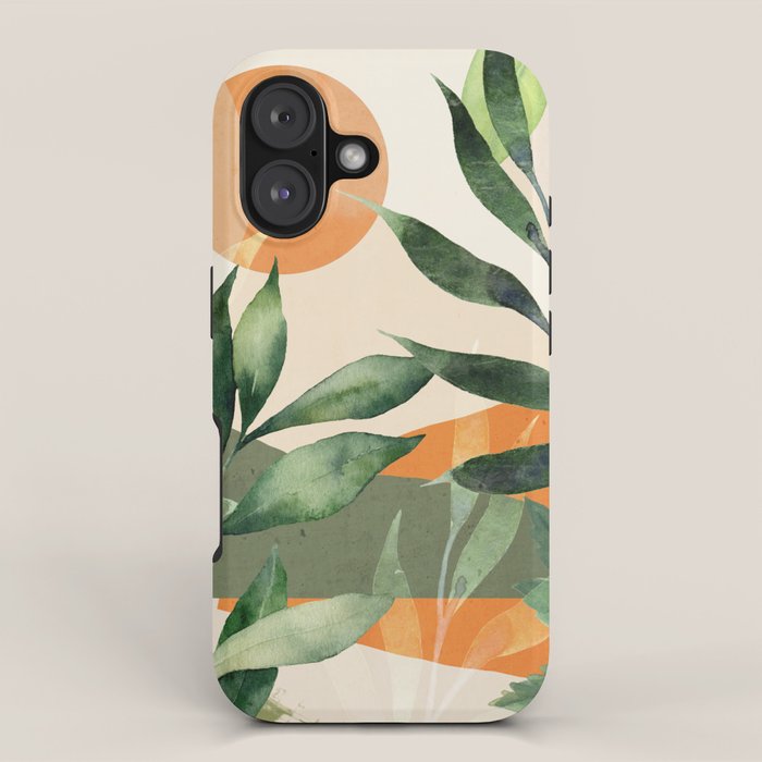 Abstract Art Tropical Leaves 123 iPhone Case Gallery Image 1