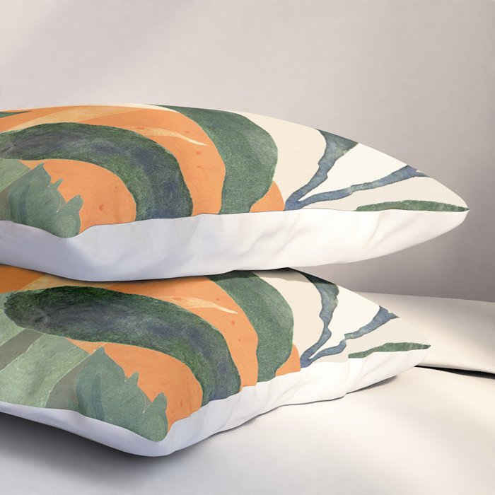 Abstract Art Tropical Leaves 123 Pillow Sham Gallery Image 3