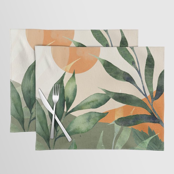 Abstract Art Tropical Leaves 123 Placemat Gallery Image 1