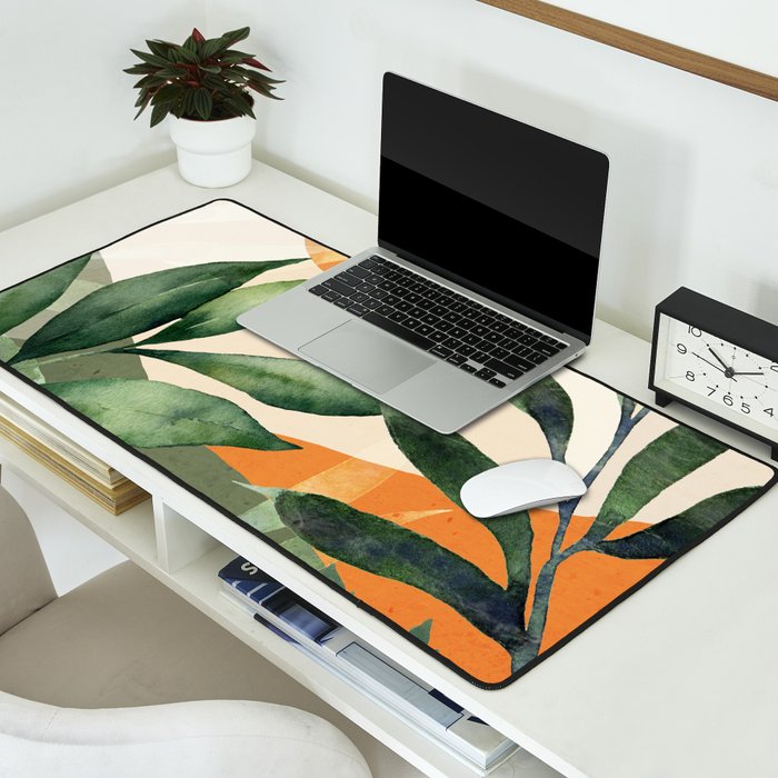 Abstract Art Tropical Leaves 123 Desk Mat Gallery Image 2
