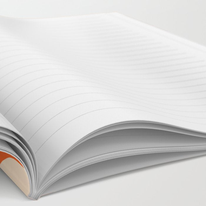 Soft Curves Retro Modern Abstract in  Tangerine Orange Tones Notebook Gallery Image 2