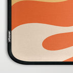 Soft Curves Retro Modern Abstract in  Tangerine Orange Tones Laptop Sleeve Gallery Image 3
