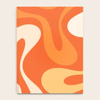 Soft Curves Retro Modern Abstract in  Tangerine Orange Tones Notebook Gallery Image 4