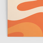 Soft Curves Retro Modern Abstract in  Tangerine Orange Tones Poster Gallery Image 3