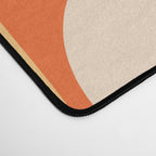 Soft Curves Retro Modern Abstract in  Tangerine Orange Tones Desk Mat Gallery Image 4