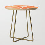 Soft Curves Retro Modern Abstract in  Tangerine Orange Tones Side Table Gallery Image 1
