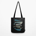 Retro Whale Pod Tote Bag Gallery Image 2