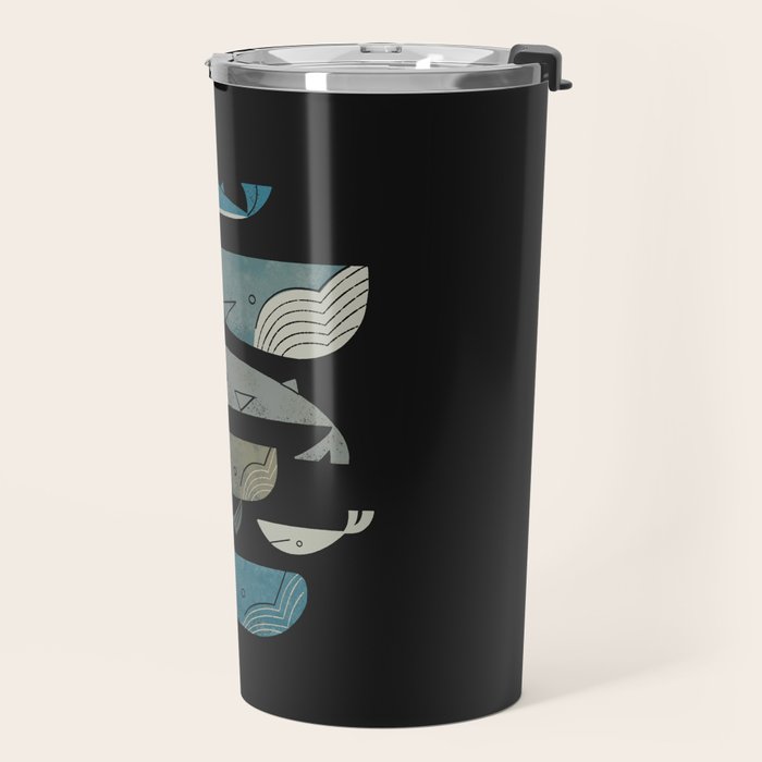Retro Whale Pod Travel Mug Gallery Image 2
