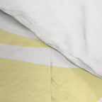Retro Liquid Swirl Contemporary Abstract Pattern 2 in Butter Yellow and White Comforter Gallery Image 4