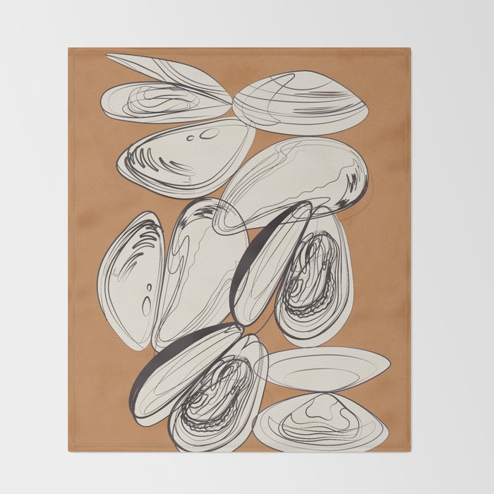 Mussels 1 Throw Blanket Gallery Image 2