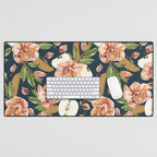 Tropical flowers autumn field D Desk Mat Gallery Image 1