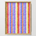 Colorful tye&die stripes Serving Tray Gallery Image 1