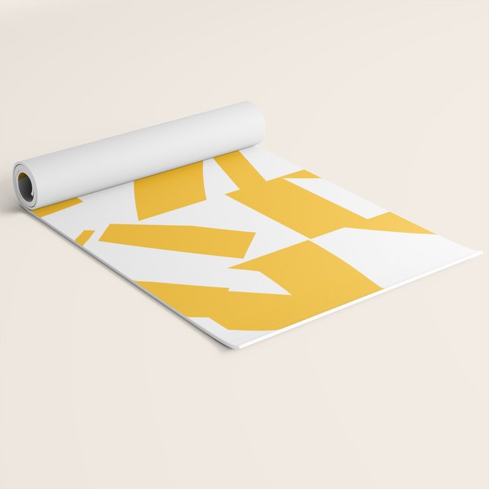 Geometric Pattern 04 Yellow Yoga Mat Gallery Image 2