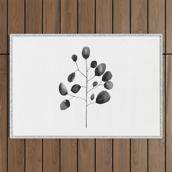 Watercolor Leaves Outdoor Rug Gallery Image 1