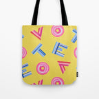 Cast Your Vote | Hand-Lettered Pattern in Yellow Tote Bag Gallery Image 1